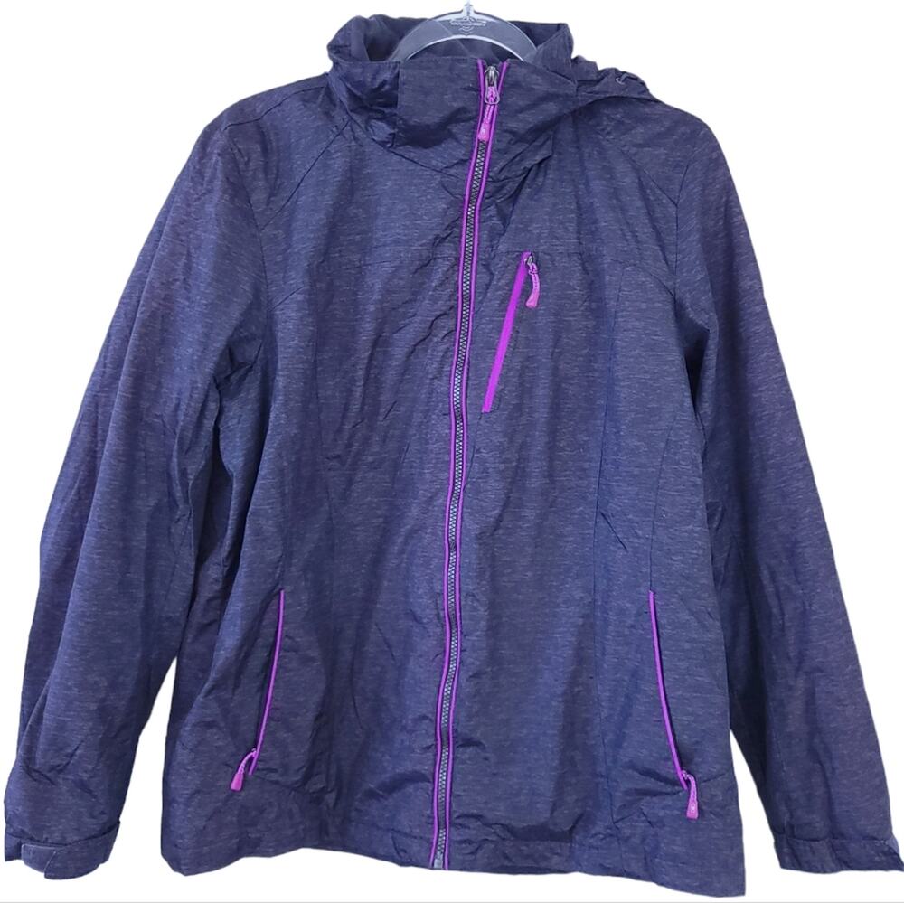ZeroXposur Winter Coat Women Large Gray, Zip Up, Zipper Pockets, High Neck